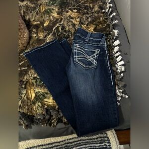 womens mid rise boot cut ariat jeans
